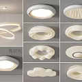 Modern rotomolding ceiling lamp Daquan lamp combination 3d model