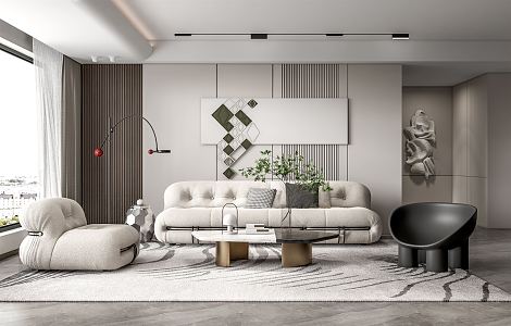 modern living room 3d model