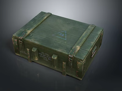Modern ammunition box arms box weapons box military box 3d model