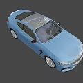 Blue BMW M8 Coupe With Black Roof Sporty Design And Alloy Wheels