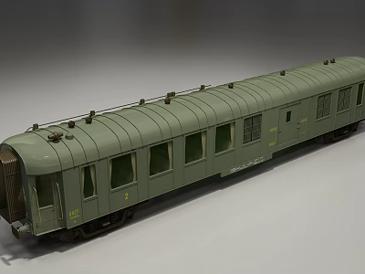 modern carriage train carriage 3d model