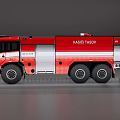 Red And White Six Wheeled Heavy Duty Fire Rescue Utility Vehicle For Emergency Services