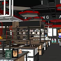 Well Organized Department Store Interior With Shelves Full Of Diverse Products And Bright Lighting