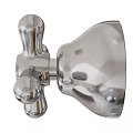 Polished Chrome Wall Mounted Faucet With Cross Handle For Modern Bathroom