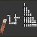 Classic Dominoes Set With Wooden Storage Box And Arranged Tiles For Leisure Living Supplies