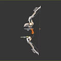 Modern Mechanical Bow With Orange White Accents And Futuristic Design