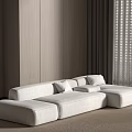 Modern Simple Multi-person Sofa Tofu Block Sofa Corner Sofa Living Room Sofa Module Sofa 3d model