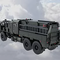 Green Military Truck With Six Wheel Design Heavy Duty Equipment And Spare Tire