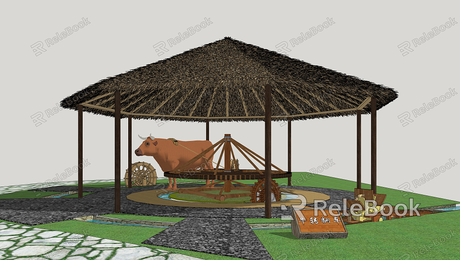 New Chinese Farm Tools Cattle Turn and Turn model