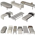 Modern Bed End Stool Bench Sofa Stool Shoe Changing Stool 3d model