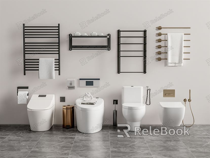 Modern Toilet Toilet Towel Rack model