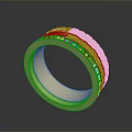 Elegant Gold Ring With Shiny Diamond Inlaid Design For Daily Life Use