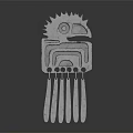 Silver Metal Totem Bird Head Clothing Accessory With Feather Tassel Design For Fashion Outfits