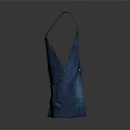Durable Blue Denim Apron With Adjustable Straps And Functional Pockets For Home Kitchen Use