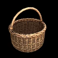 Handwoven Wicker Basket With Sturdy Handle For Everyday Household Storage Needs