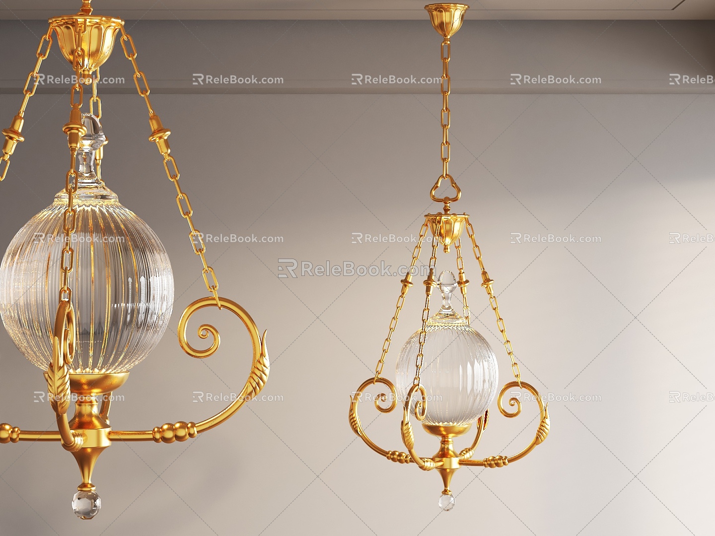 European-style metal chandelier crystal lamp model