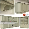 Elegant Light Colored Kitchen Cabinets With Doors Drawers And Open Shelves