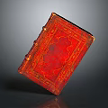 Classic Red Decorative Book With Intricate Golden Patterns And Elegant Ornaments
