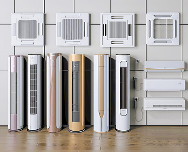 modern air conditioner wall-mounted air conditioner 3d model