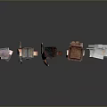 Pixel Art Minecraft Characters With Diverse Outfits Weapons And Standing Poses
