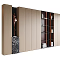 Italian Modern Decorative Cabinet Bookshelf Study Bookcase Living Room Decorative Cabinet Open Bookcase Office Bookcase Customized Bookcase Multifunctional Decorative Cabinet Book Accessories 3d model