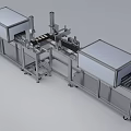 Industrial Automated Production Line With Transparent Cover Enclosures And Metal Frame Structure