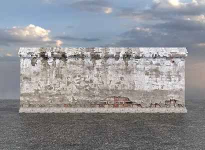 Wall cement wall dilapidated wall red wall stone wall gray brick wall ancient wall temple wall landscape wall 3d model
