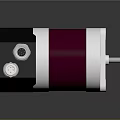 Industrial Electric Motor With Black Silver Red Casing And Metal Shaft Connector