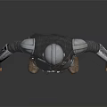 Helmeted Armored Warrior Standing With Small Green Alien Creature Companion