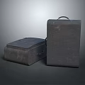 Dark Gray Textile Luggage Set with Handles for Fashion Travel Accessories