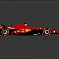 Shiny Red Ferrari Race Car Featuring Sleek Aerodynamic Design And Racing Tires