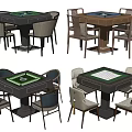 New Chinese Mahjong Table and Chair Mahjong Table and Chair Combination Chess and Card Table Mahjong Machine 3d model