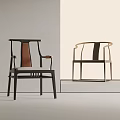Modern Chair Designs With Stylish Armrests And Different Materials For Interior Decor 3d model