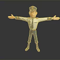 Cartoon Game Movie Character In Pilot Uniform With Hat And Arms Outstretched
