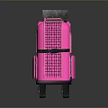 Pink Rolling Backpack With Mesh Design And Shoulder Straps For Daily Use