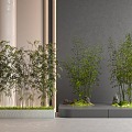 landscape bamboo imitation bamboo gardening bamboo bamboo 3d model