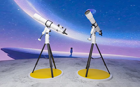 Modern Telescope Astronomical Telescope Space Theme Decorations Space Beauty Star Beauty 3d model