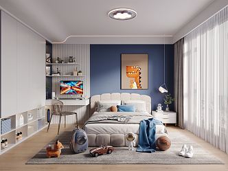 Modern Children's Room Boys Room 3d model