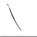 Long Bladed Metal Weapon With Sharp Edge Traditional Handle And Guard Isolated On White Background