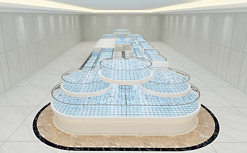 Modern Seafood Pool Shanghai Buckingham 3d model