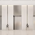 Modern Elevator Doors With Sleek Stainless Steel Design In Bright Lobby Interior