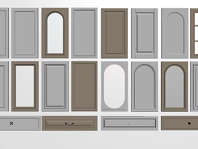 Various Wall Panel Designs With Different Shapes And Color Options For Interior 3d model