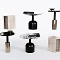 Modern Side Tables With Various Designs And Different Materials For Home Decor 3d model