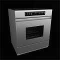 Stainless Steel Kitchen Electric Oven With Glass Door Control Panel And Interior Rack