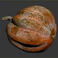 Fresh Ripe Orange Pumpkin With Textured Surface And Glossy Finish