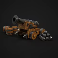 Modern Cannon Ancient Cannon 3d model