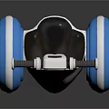 Kids Three Wheeled Scooter With Palm Tree Design And Blue White Wheels