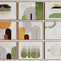 Modern Hanging Paintings 3d model