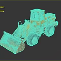 Yellow Heavy Duty Construction Loader With Front Bucket And Large Tires