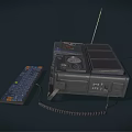 Retro Computer With Kung Fu Display Screen And Classic Mechanical Keyboard